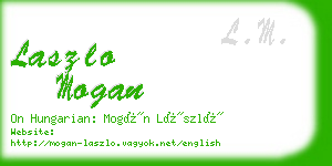 laszlo mogan business card